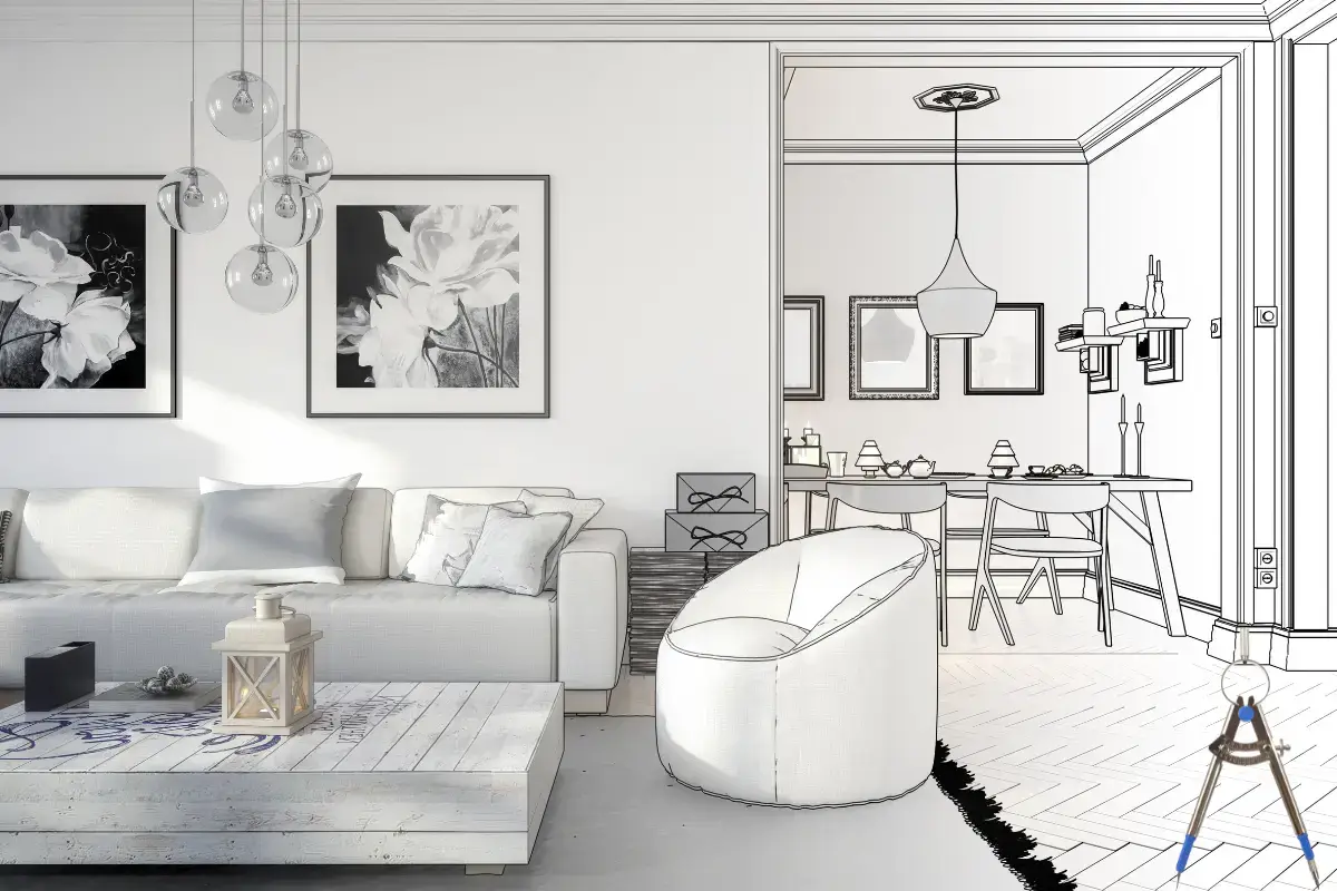 Imagem de um projeto online de design de interiores 3D.