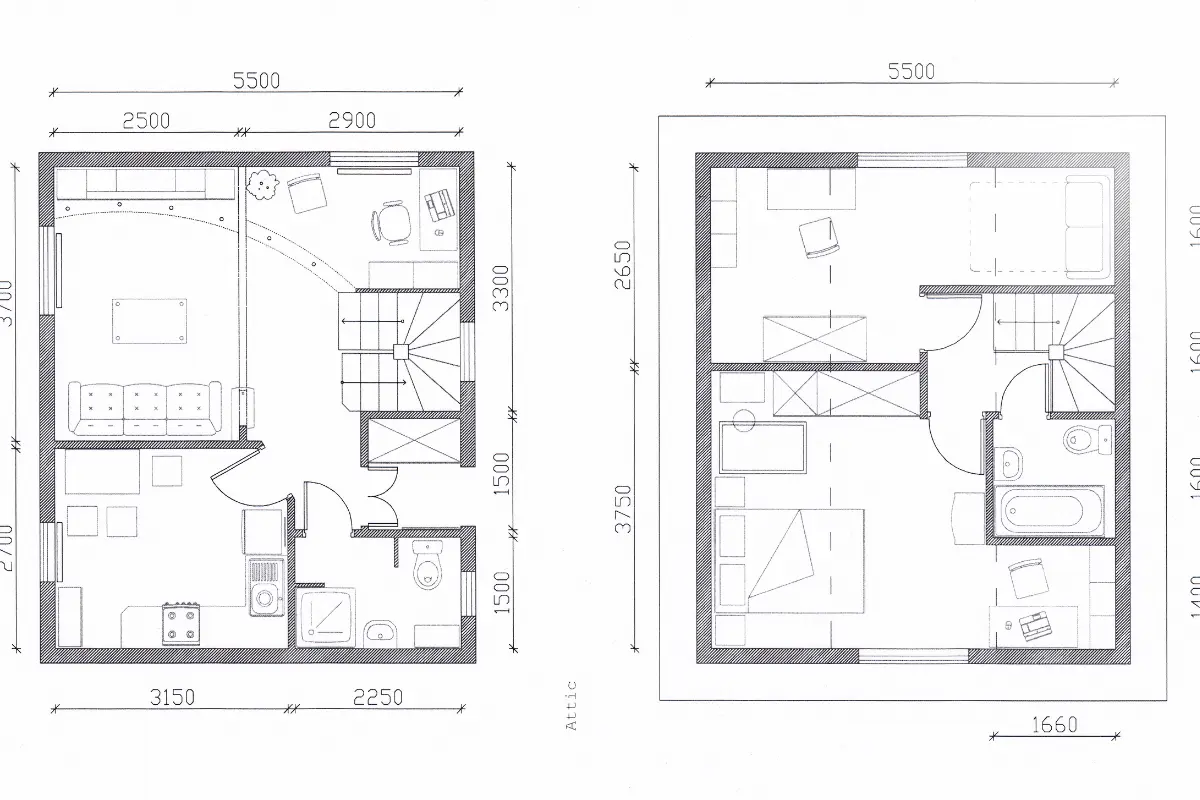 Planta baixa de um projeto de escola ou creche.