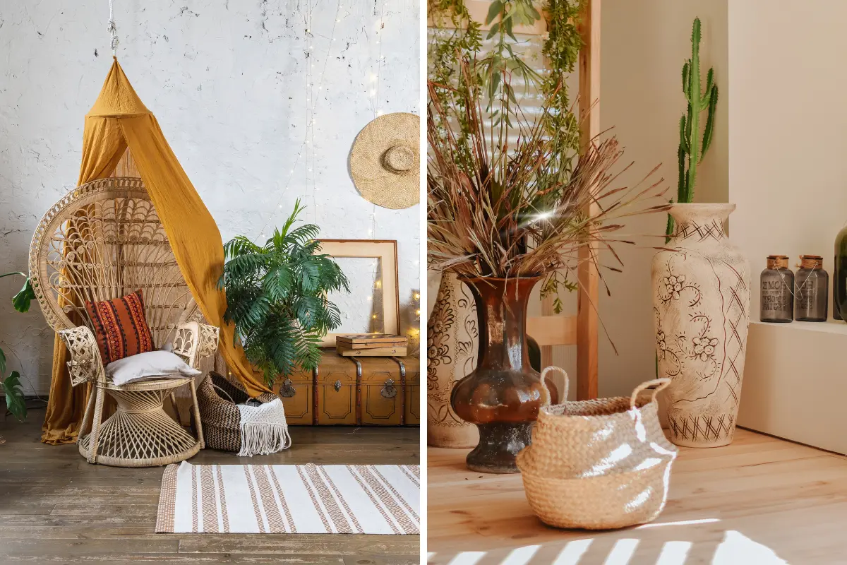 Aproveitando um ambiente acolhedor decorado no estilo boho. Foto: Reprodução / Canva Pro.