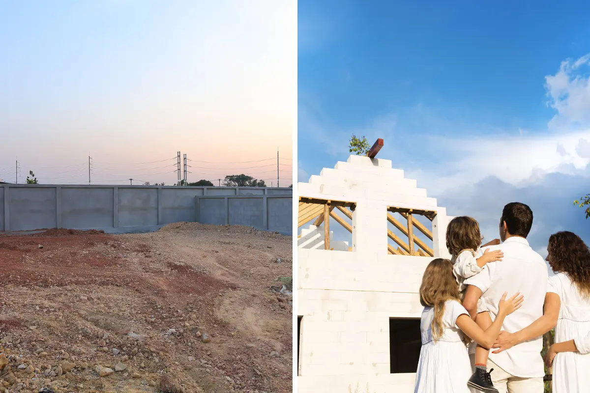 Você sabe a diferença entre financiar um terreno e financiar uma construção? Você sabe como escolher? Foto: Reprodução / Canva Pro.