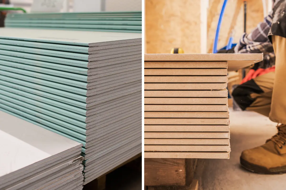 Uma comparação visual mostra o impacto do escalonamento das juntas e como ele influencia na durabilidade do drywall. Foto: Reprodução / Canva
