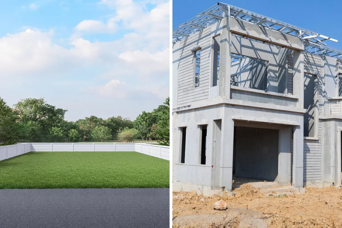 Simulação de financiamento de terreno e construção pela Caixa! Da simulação ao canteiro de obras: um caminho de decisões planejadas. Foto: Reprodução / Canva Pro.
