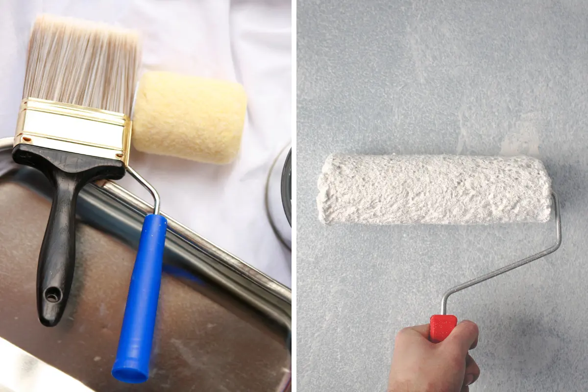 Parede de gesso pode ser pintada diretamente? O fundo preparador melhora a aderência da tinta e evita manchas. Foto: Reprodução / Canva Pro.
